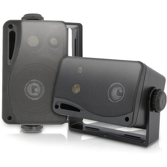 3-way Mini Box Speaker System -3.5 Inch 200 Watt Weatherproof Marine Grade Mount - Picture 1 of 6